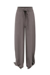 SWAYING 25 Fall/Winter Collection: Knotted-detail Wool Tapered Pants (SW-SW25AW3B12C2S2-HZ) - Gray-Brown